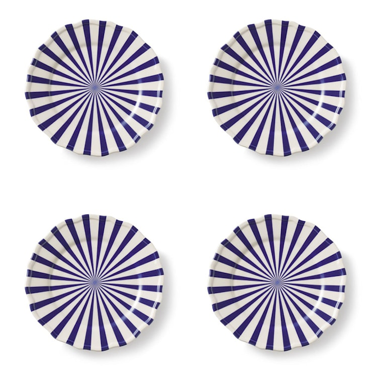 "Mafalda Side Plate Set of 4" - Plates in blue by Maison Madison
