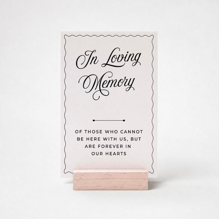 "In Loving Memory Wedding Sign" - Wedding Signs in white by Willow and Barn