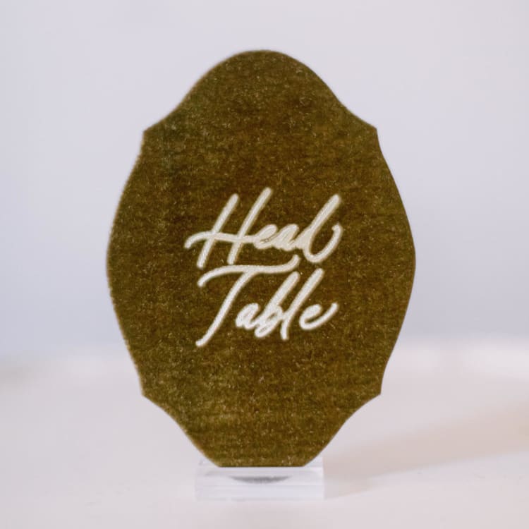 "Head Table Sign - Gold" - Wedding Signs in gold by Velvet Raptor