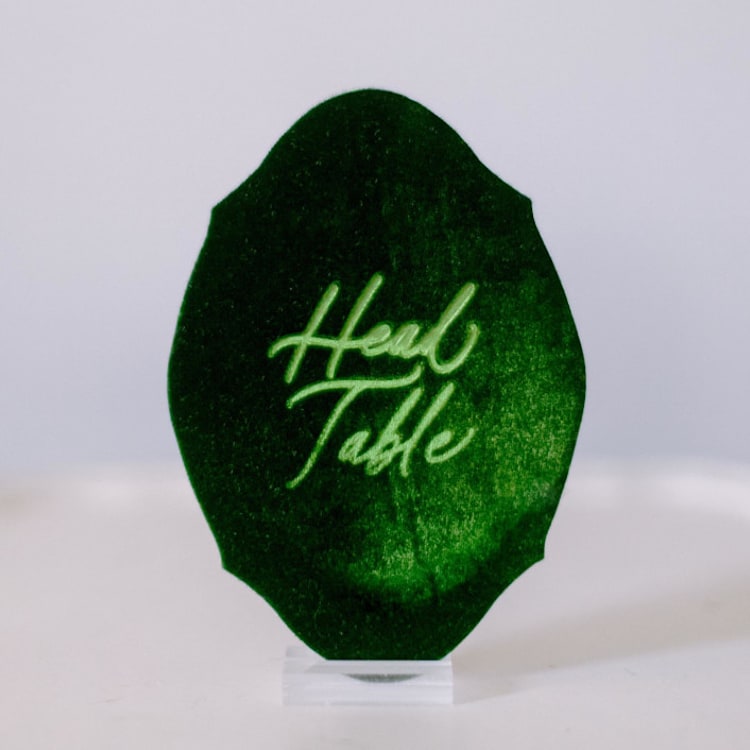 "Head Table Sign - Emerald" - Wedding Signs in green by Velvet Raptor