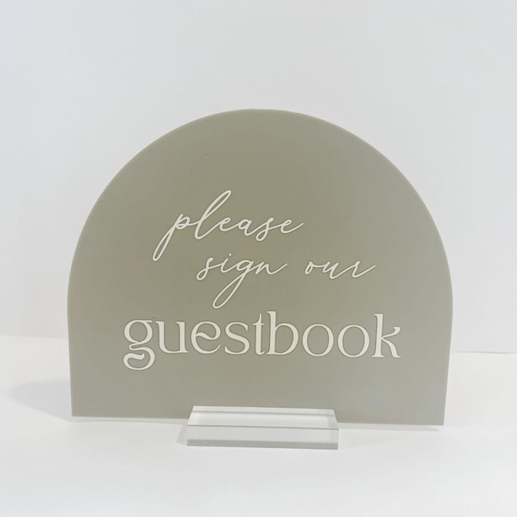 "Acrylic Arch Guestbook Sign" - Wedding Signs in multicolorassorted-colors by Alexandra Ettis