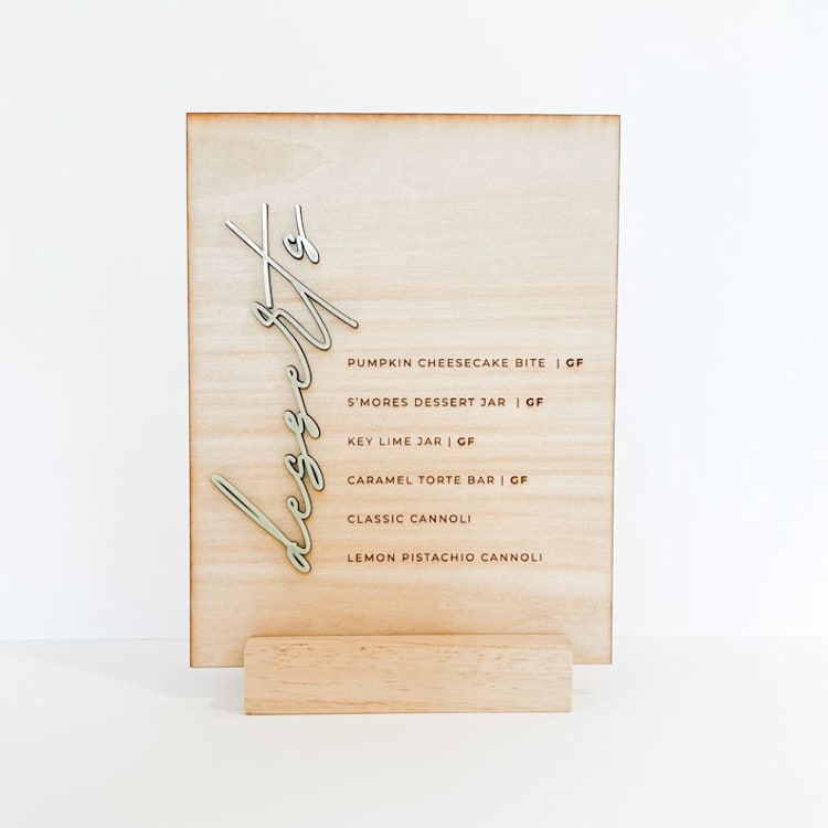 "Wood Menu Sign" - Wedding Signs in natural by Alexandra Ettis