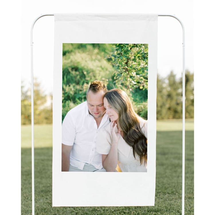 "Photo Fabric Banner Sign, 26x48 inches" - Wedding Signs in multicolorassorted-colors by Studio Lavender