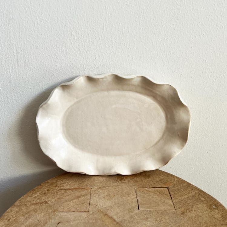 "Ruffle Platter" - Serving Platters and Trays in white by Sidney Field