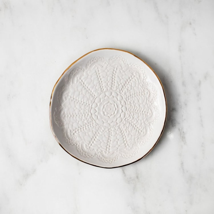 "Cookie Plate in White" - Serving Platters and Trays in white by Handmade Studio TN