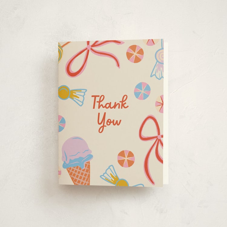 "Super Sweet" - Mitzvah Thank You Cards in Cookie by Lissabeth Anglin - Front