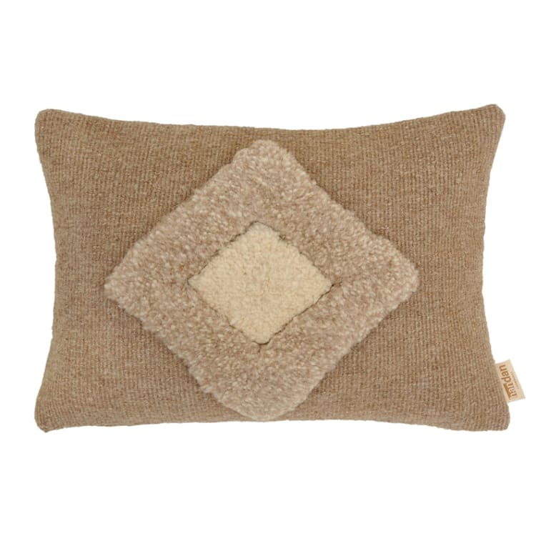 "Mid" - Throw Pillows in beige by Handan Loomworks