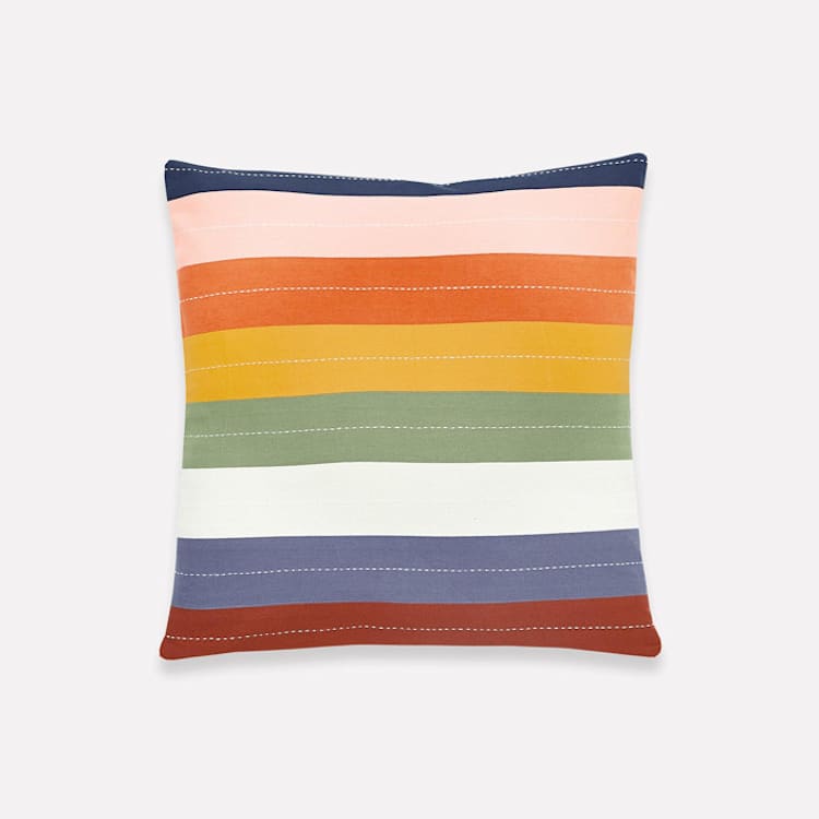 "Medium Rainbow Throw Pillow" - Throw Pillows in multicolor by Anchal