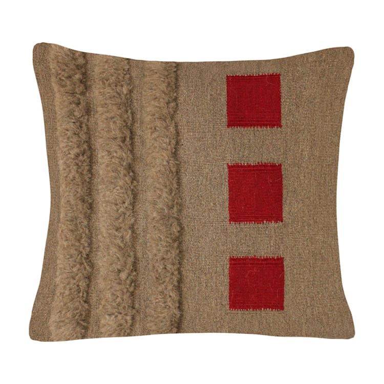 "Dove" - Throw Pillows in multicolor by Handan Loomworks