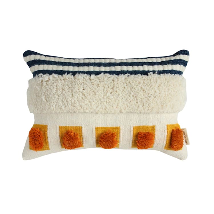 "Blured" - Throw Pillows in multicolor by Handan Loomworks