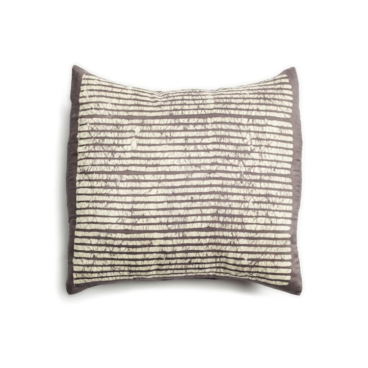 "Maple Black Silk Pillow" - Throw Pillows in black by Anjali Purohit