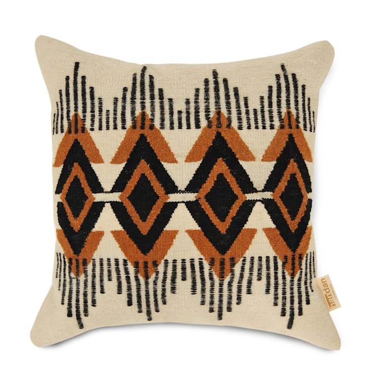 "Vera" - Throw Pillows in multicolor by Handan Loomworks