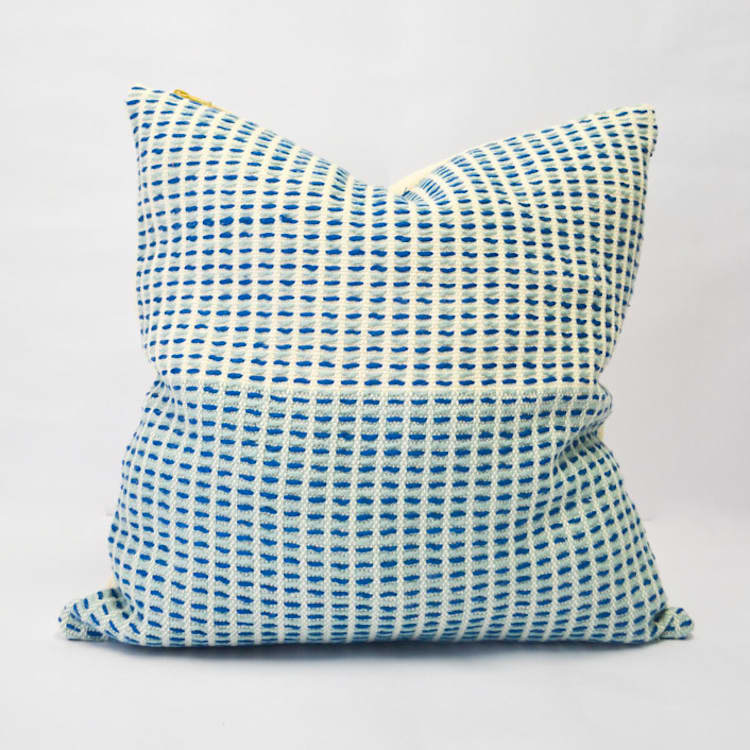 "Naidi Blue Pillow Cover" - Throw Pillows in blue by Tatiana Ordoñez