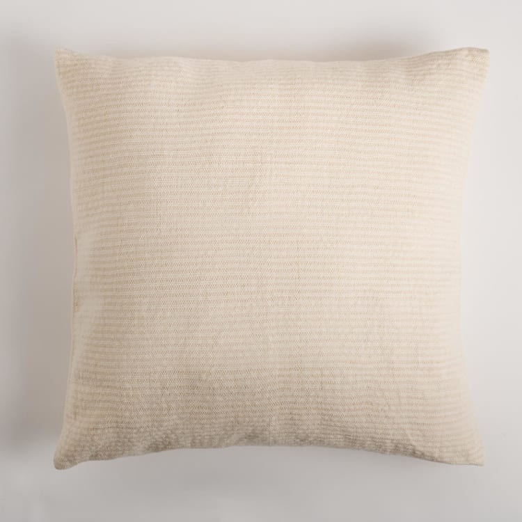 "Manglar Euro Pillow Cover Natural & Cream" - Throw Pillows in beige by Tatiana Ordoñez