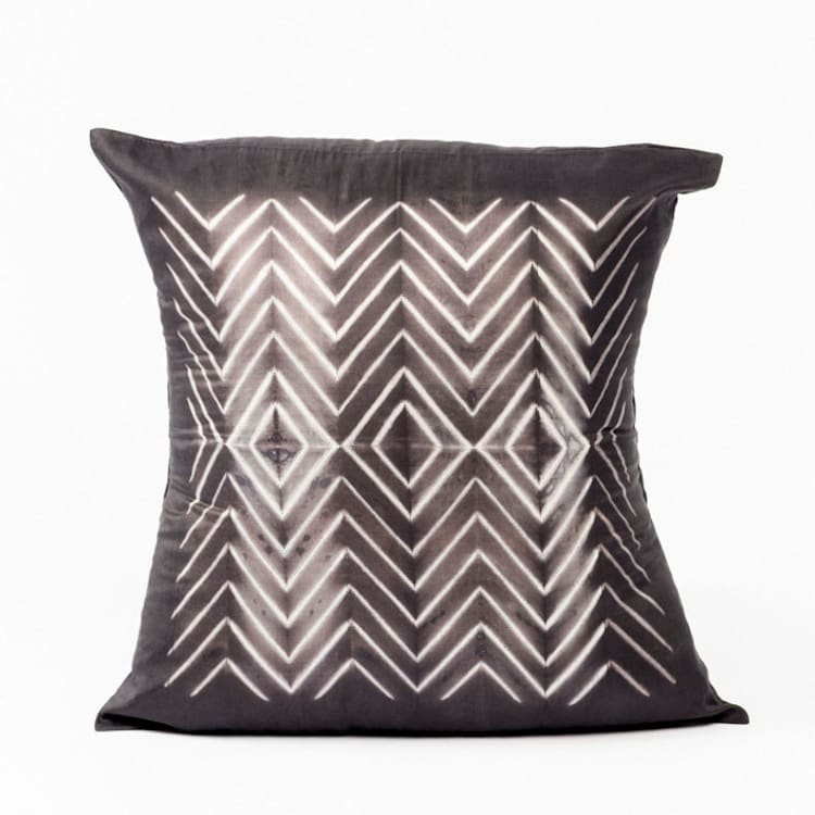 "Naami Black Silk Pillow" - Throw Pillows in black by Anjali Purohit