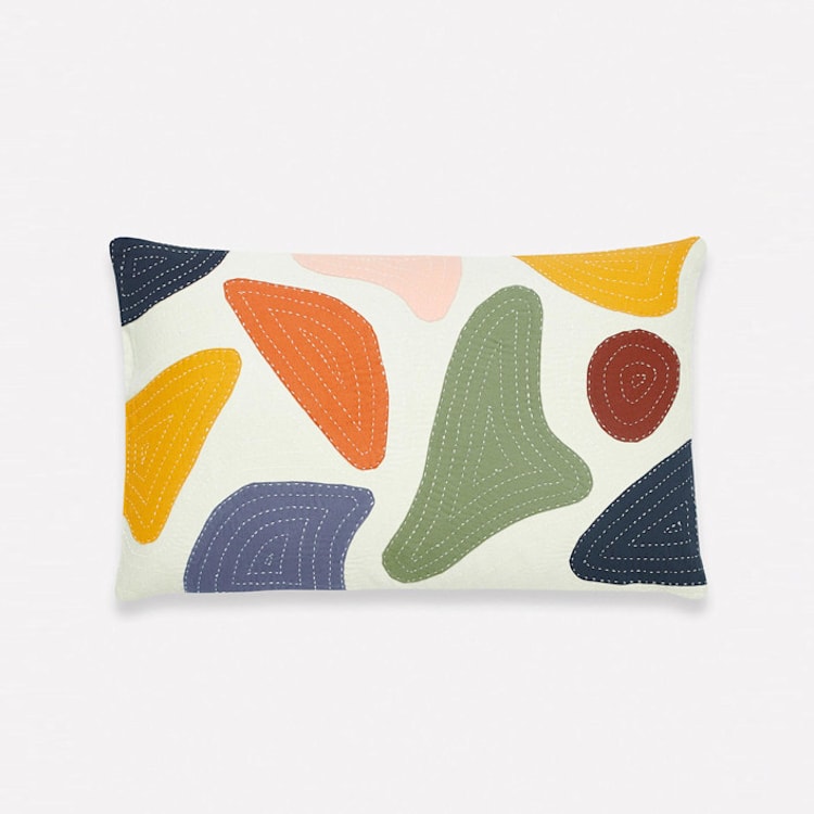 "Petal Lumbar Pillow" - Throw Pillows in multicolor by Anchal