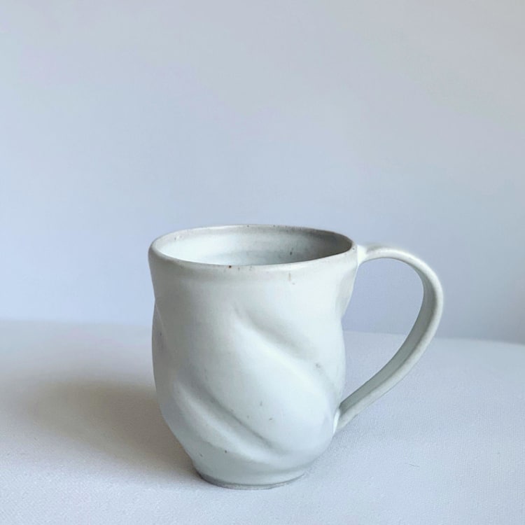 "White Spiral Mug" - Mugs and Teacups in white by Cloude Made