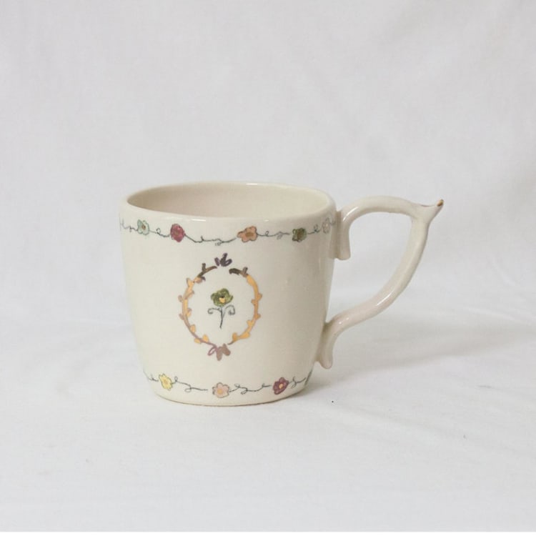 "Cornflower Mug- Sage" - Mugs and Teacups in beige by Erika Christine Ceramics
