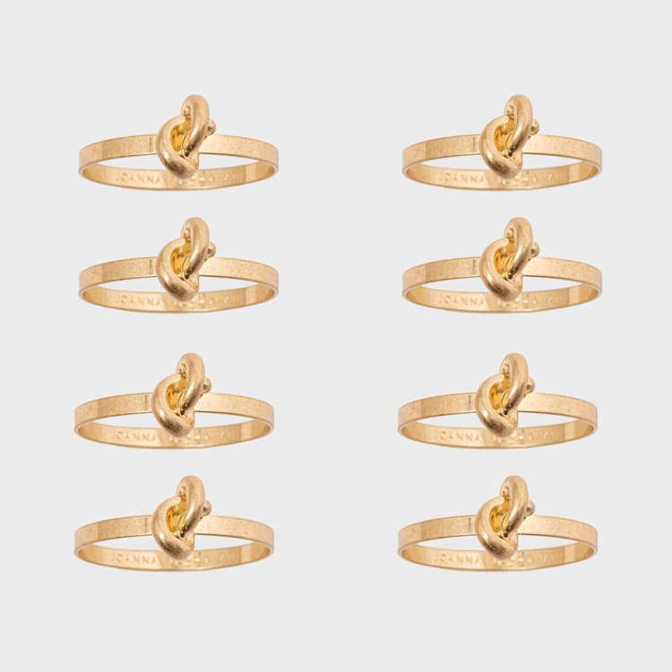 Knot napkin rings by Joanna Buchanan