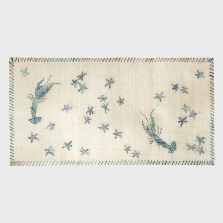 "Straw lobster and star table runner" - Tablecloths and Runners in blue by Joanna Buchanan