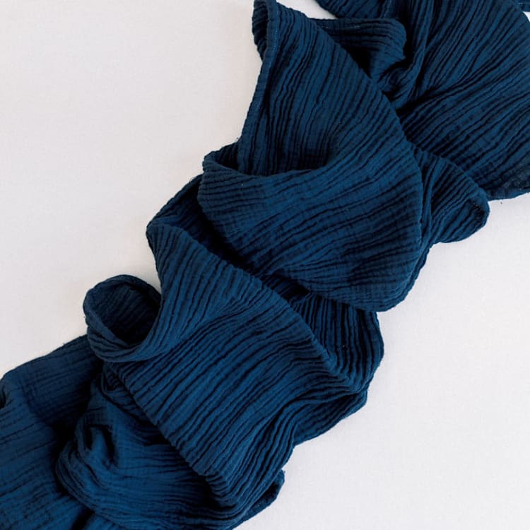 "ORGANIC COTTON RUNNER // ATLANTIC BLUE" - Tablecloths and Runners in blue by borrowed BLU