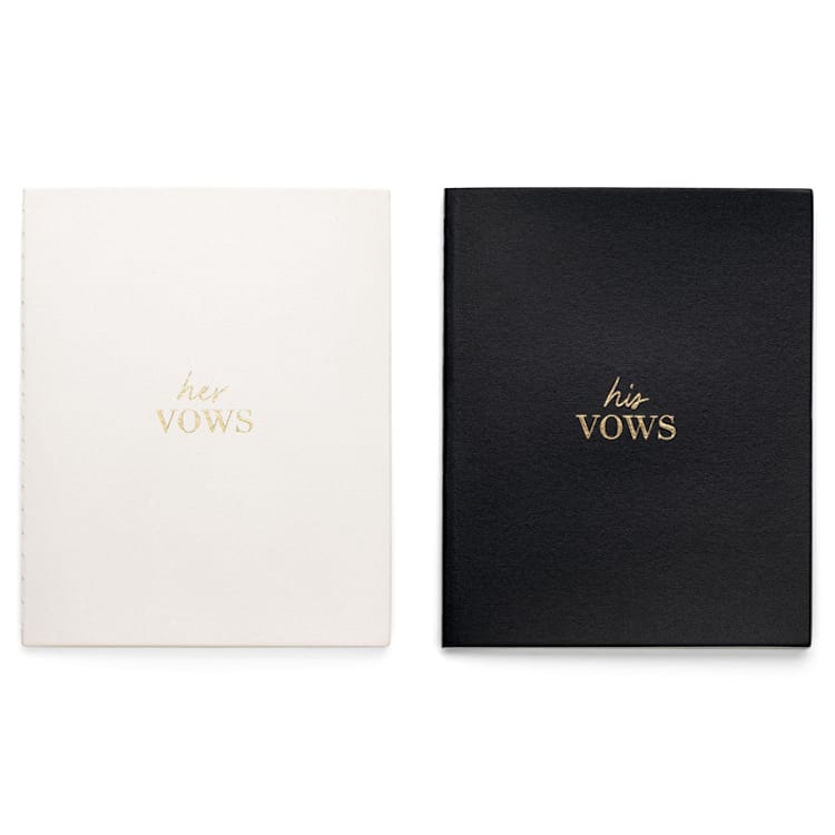"Vow Books" - Wedding Vow Books in white by Plan Chicly