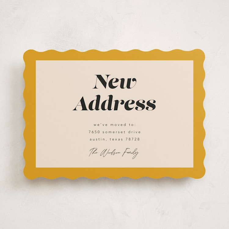 "Label" - Moving Announcements in Sunflower by Morgan Kendall - Front
