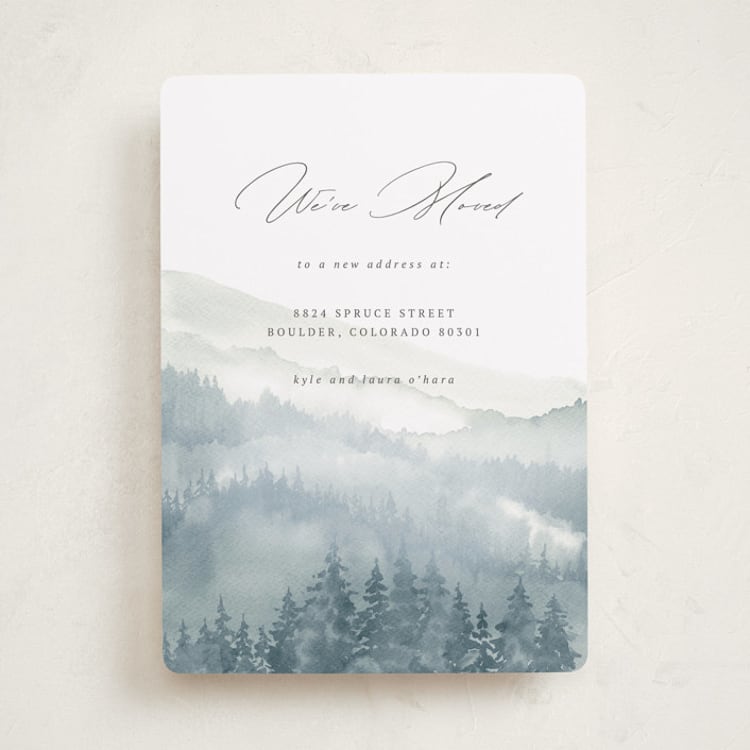 "Over the mountains" - Moving Announcements in Fog by Helen Halik - Front