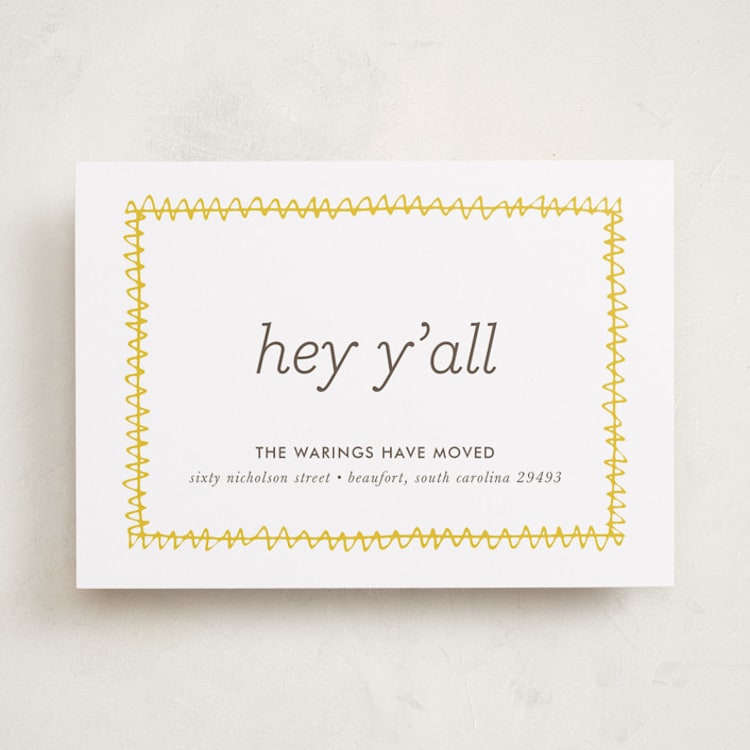 "Mason Dixon Lines" - Moving Announcements in Sunshine by kelli hall - Front
