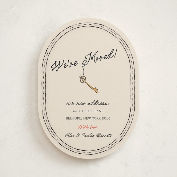 "Key Moment" - Moving Announcements in Ivory by Sarah Rosenthal - Front