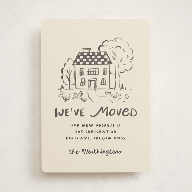 "Hand-drawn moving news" - Moving Announcements in Beetlev by Creo Study - Front