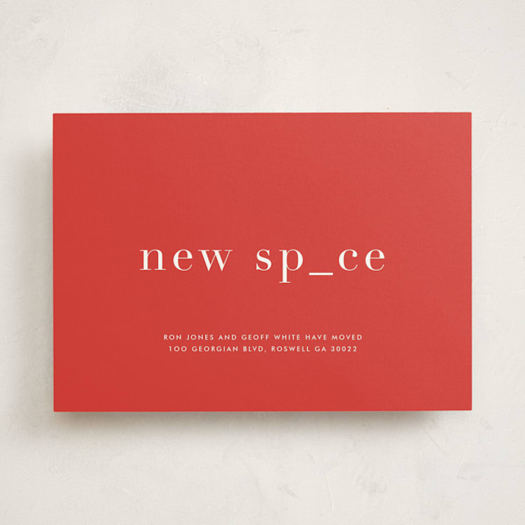 "New Place, New Space" - Moving Announcements in Cherry by kelli hall - Front
