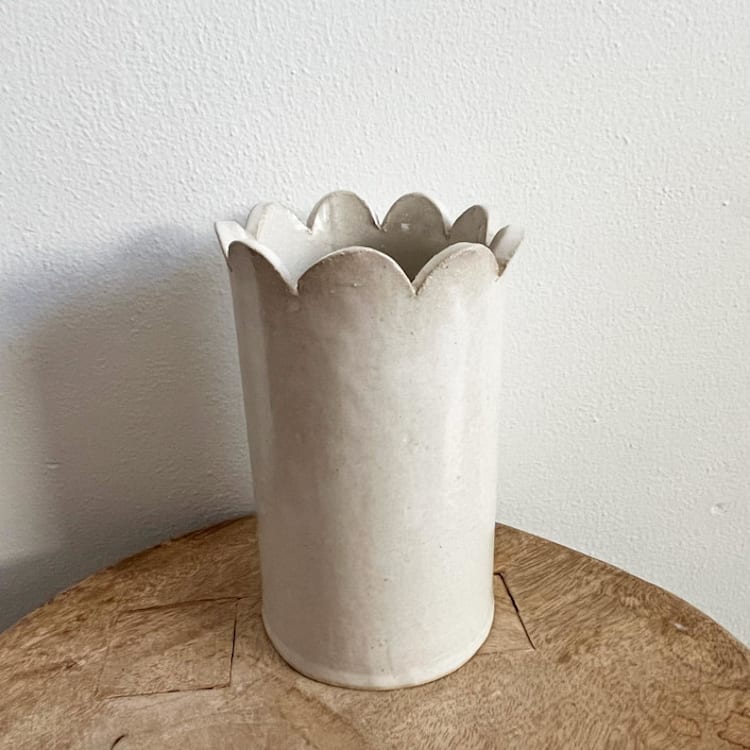 "Scallop Vase - Medium" - Vases in white by Sidney Field
