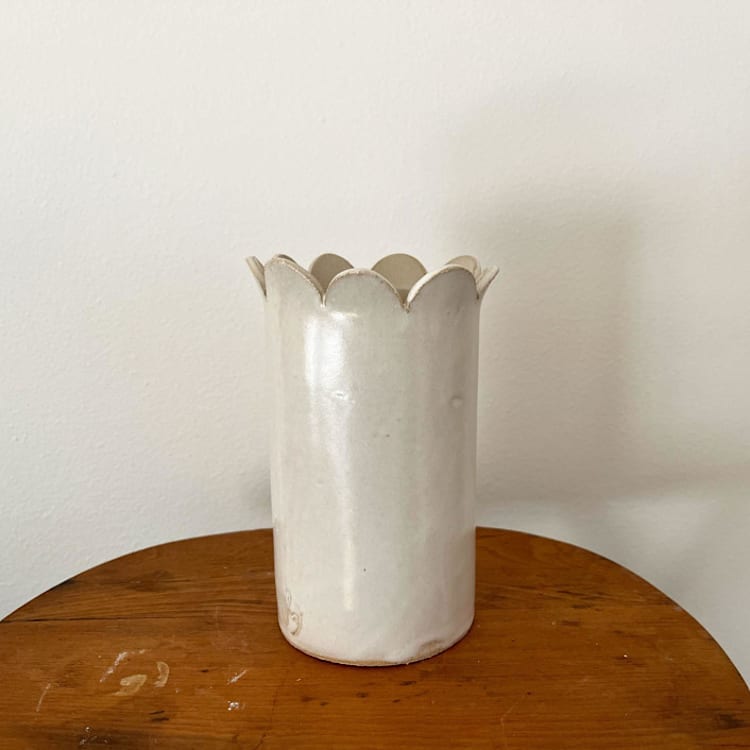 "Scallop Vase - Large" - Vases in white by Sidney Field