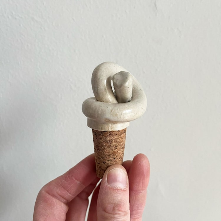 "Knot Wine Topper" - Wine and Bar Tools in white by Sidney Field