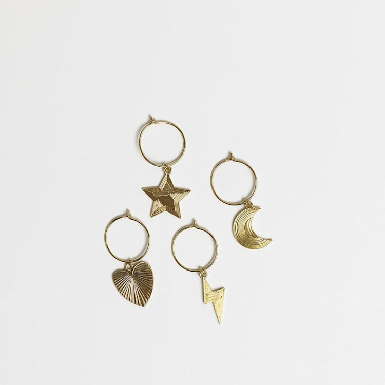 "Lucky Charms, Set of Four" - Wine and Bar Tools in gold by HOUSE of REVELRY