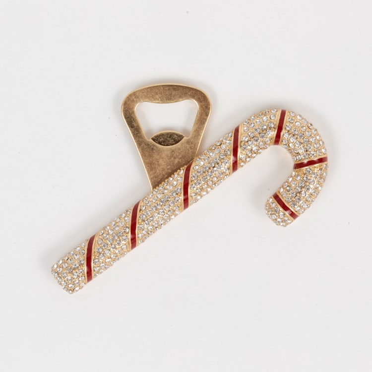 "Candy cane bottle opener" - Wine and Bar Tools in brass by Joanna Buchanan
