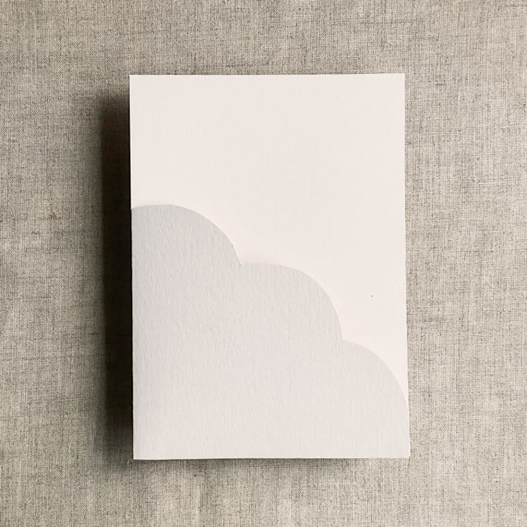 "Cloud scalloped pocket holder for 5x7 cards - Pack of 10" - Invitation Pockets in beige by Ivory Invitations