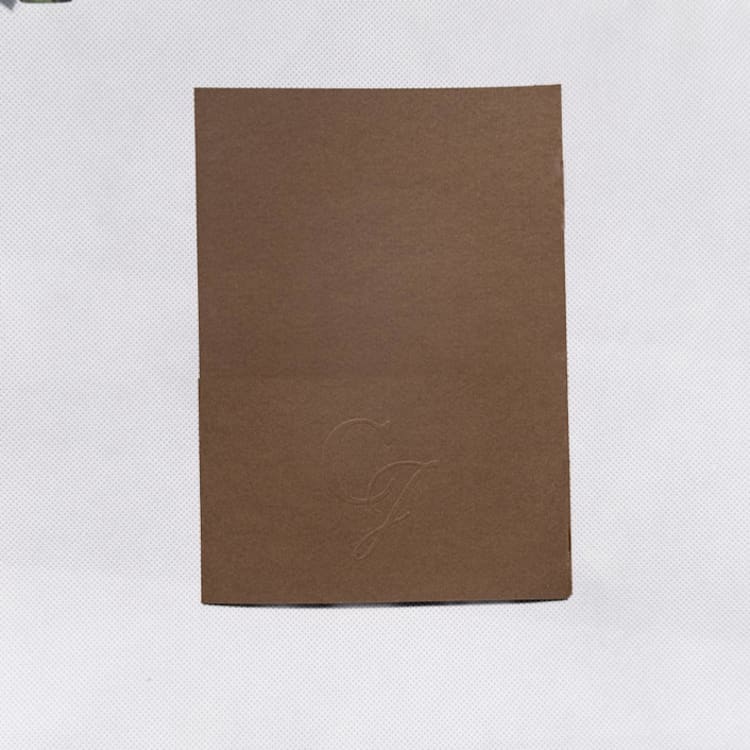 "Chocolate Textured, Embossed Invitation Pocket, Qty 10" - Invitation Pockets in brown by The Savage Label
