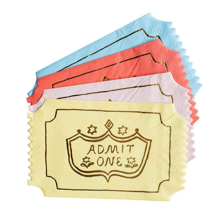 "Off to the Fair "Admit One" Napkins - Pack of 16" - Napkins in multicolor by Jollity and Co