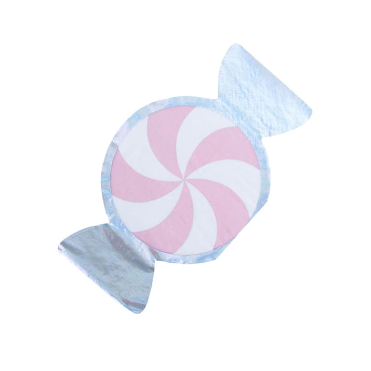 "Pink Peppermint Napkins - Set of 16" - Napkins in pink by Jollity and Co