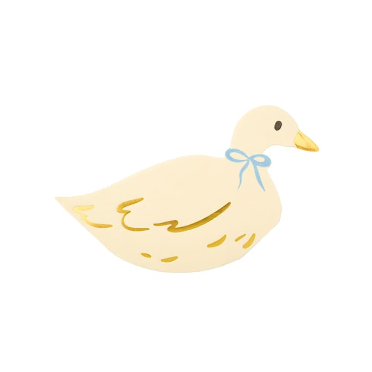 "Silly Goose Goose Large Napkins - Set of 16" - Napkins in white by Jollity and Co