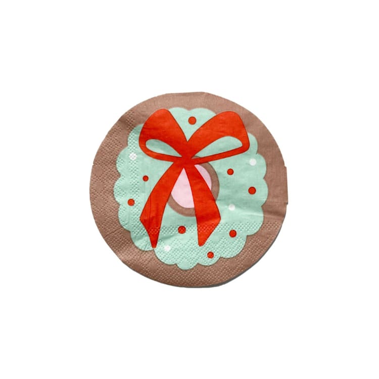 "Baking Spirits Bright Cookie Petite Napkins - Set of 16" - Napkins in green by Jollity and Co