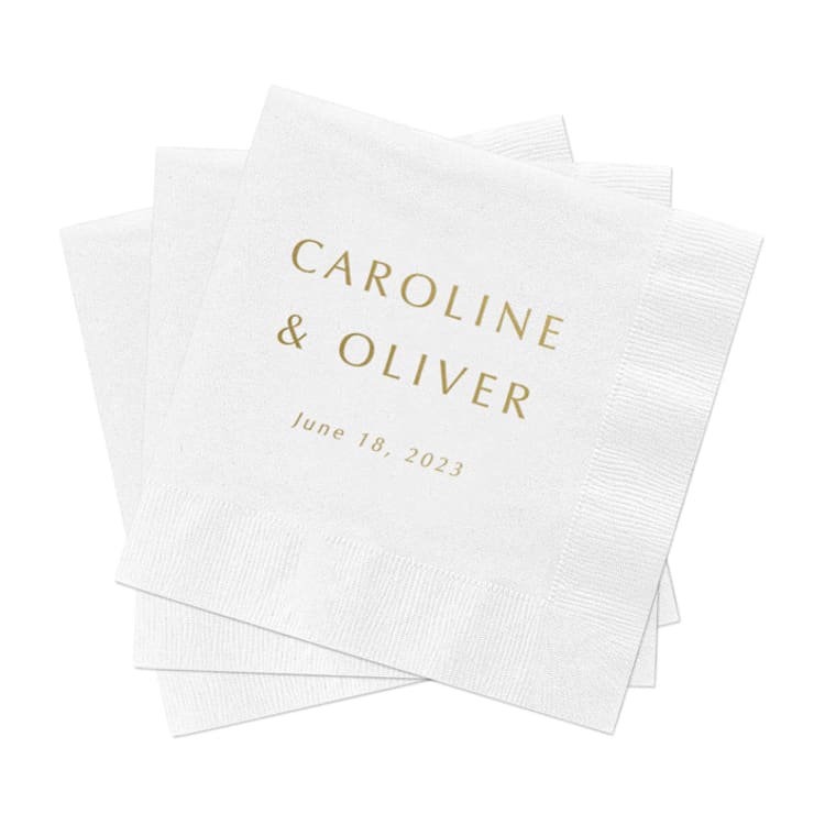 "Modern Wedding Cocktail Napkins, Pack of 200" - Napkins in multicolorassorted-colors by Studio Lavender