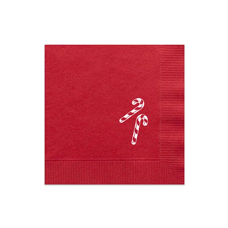 "Candy Cane Napkins, set of 50" - Napkins in red by ForYourParty