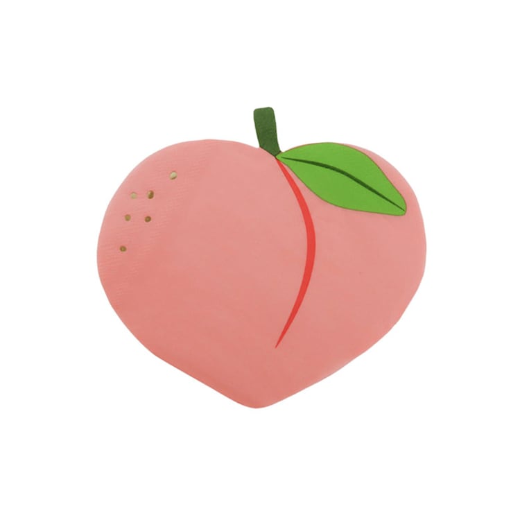 "Le Dinner Peach Large Napkins - Set of 16" - Napkins in pink by Jollity and Co