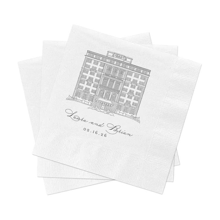 "Custom Venue Cocktail Napkins, Pack of 200" - Napkins in multicolorassorted-colors by Studio Lavender