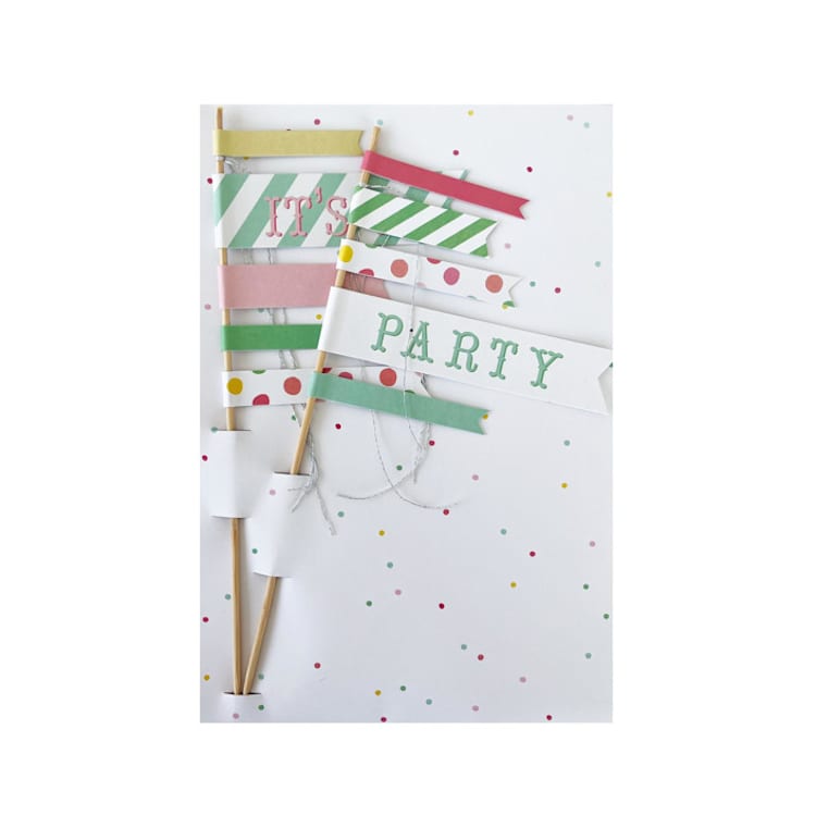 "It's a Party Cake Toppers - Set of 2" - Cake Toppers in multicolor by Jollity and Co