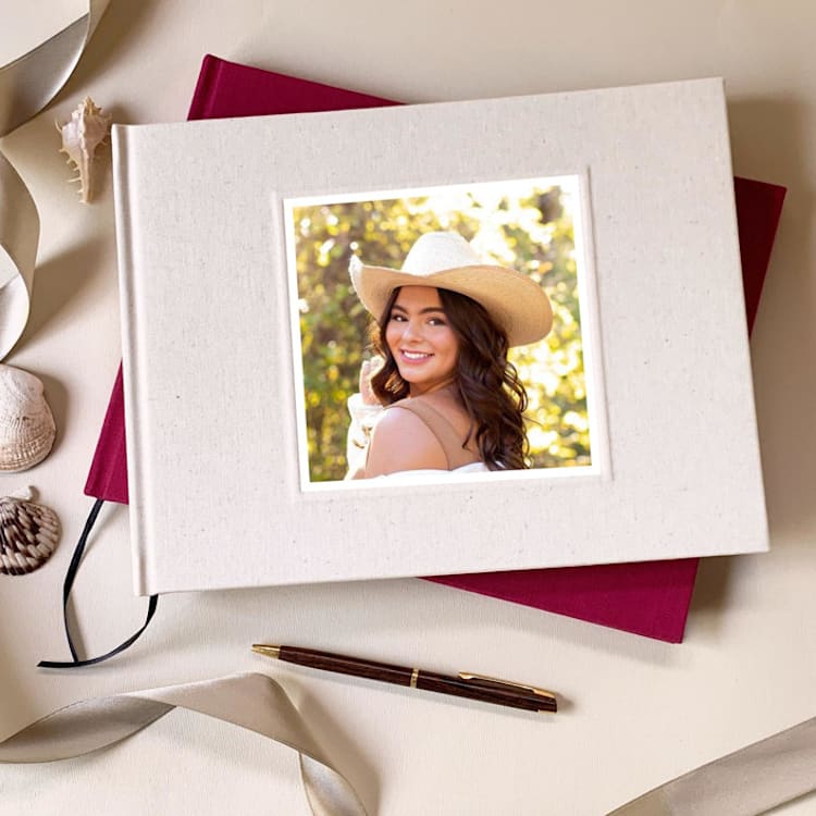 "2026 Graduation Party Guest Book · Personalized, Hand Bound, Linen" - Marketplace Guest Books in multicolorassorted-colors by Transient Books