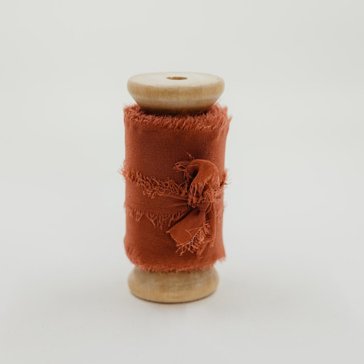 "Silk Wedding Ribbon Spice 2" Wide" - Ribbons in orange by Ribbon and Rings